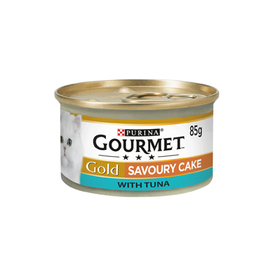 کنسرو گربه گورمت گلد طعم کیک ماهی تن مدل(GOURMET® Gold Savoury Cake Tuna) با وزن 85 گرم