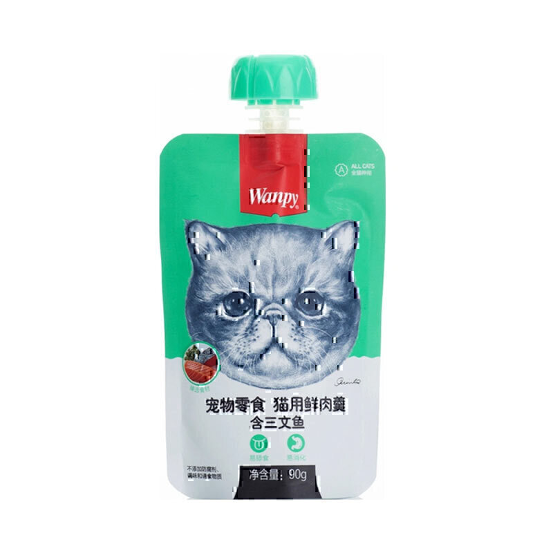 پودینگ گربه ونپی طعم ماهی سالمون و مرغ 90 گرم (چینی نویس)