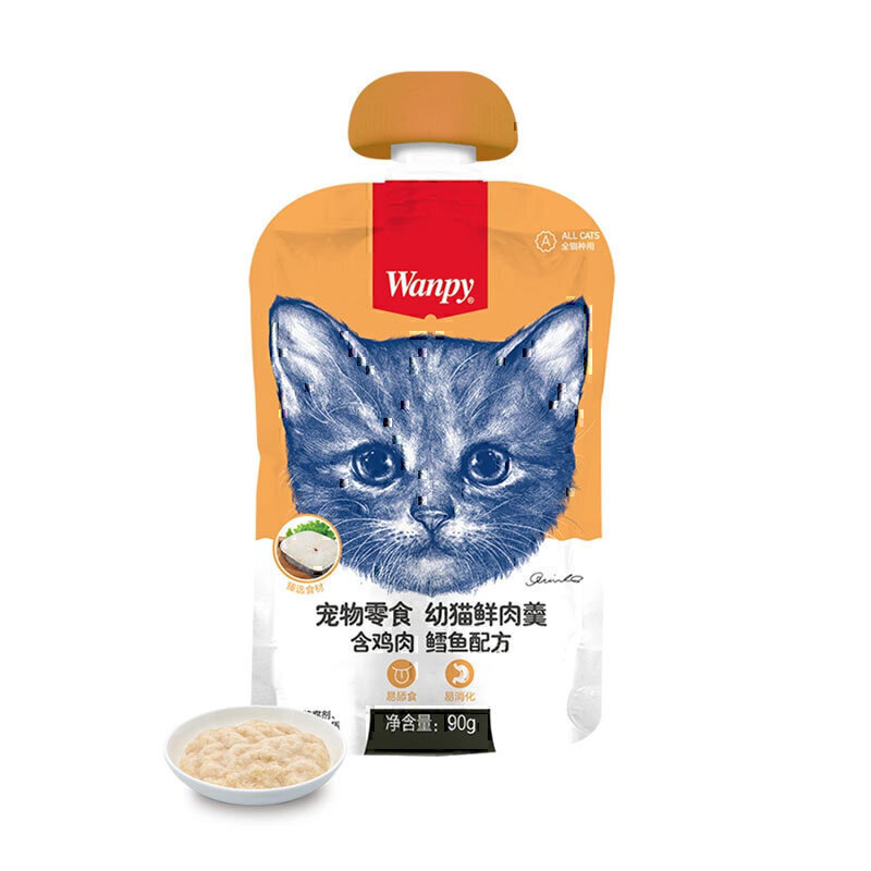 پودینگ گربه ونپی طعم ماهی کاد 90 گرم (چینی نویس)