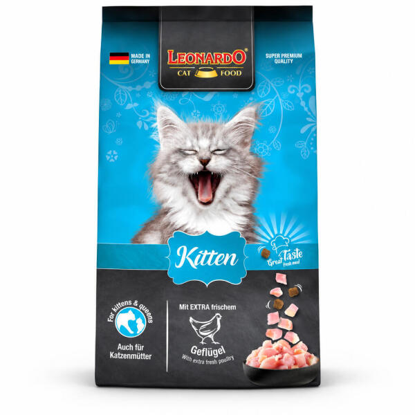 غذای خشک بچه گربه کیتن لئوناردو مرغ 7.5 کیلوگرم